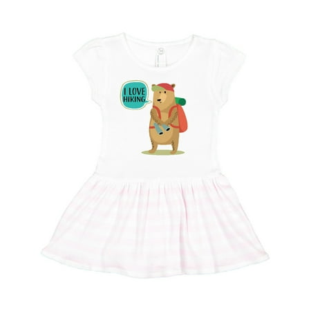 

Inktastic Hiker Backpacking I Love Hiking Gift Toddler Girl Dress