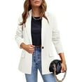 thumbnail image 1 of MAWCLOS Manteau pour Femmes à Manches Longues Blazer Vestes de Bureau Décontracté Manteau de Travail Blanc m, 1 of 3