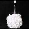 thumbnail image 5 of Toallas de mano de chenilla de 4 Uds., toalla de mano colgante de bola, paño de limpieza de manos de terciopelo Coral de microfibra absorbente suave para baño y cocina, 5 of 5