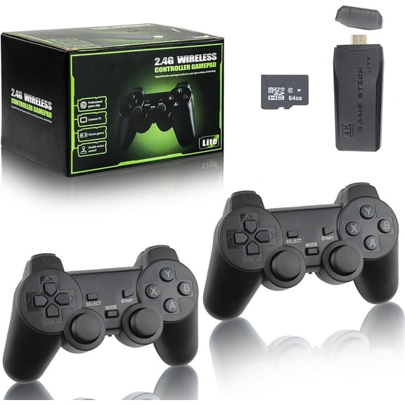 Retro Game Stick - Revisit Classic Games with Built-in 9 Emulators, 20,000  Games, 4K HD Output, and 2.4GHz Wireless Controller for TV Plug and Play