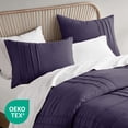 thumbnail image 5 of Regency Heights Full/Queen Comforter Set, Boho 3-Piece Pintuck Stitching Bedding Set, Soft Washed Pleated Bed Sets with Pillow Shams, Skipper Blue, 5 of 9