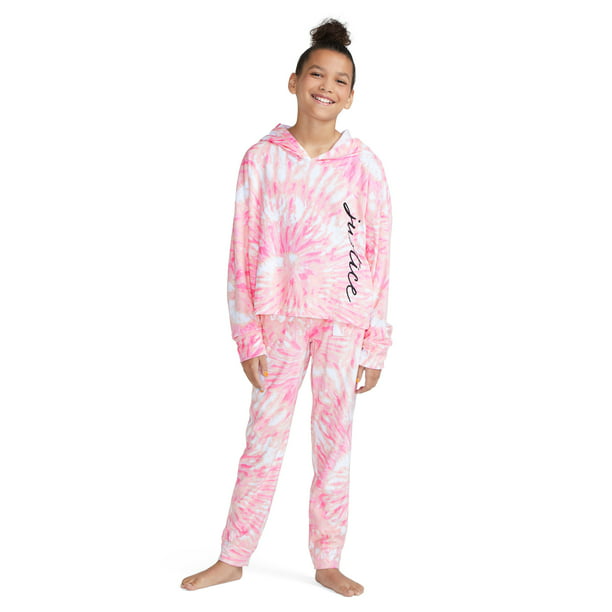 official Enlighten directory Justice Long Sleeve Hooded Tie Dye Pajamas (Big Girls or Little Girls) 2  Piece Set - Walmart.com