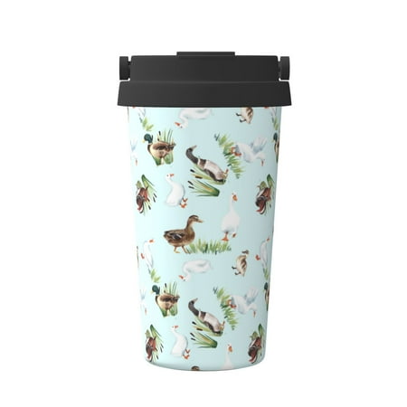 

Junzan Duck Animals Farm for Stainless Steel Vacuum Insulated Tumbler - Reusable Insulated Cold Brew Iced Coffee Cup Thermos -Gifts for Women Men Him Her