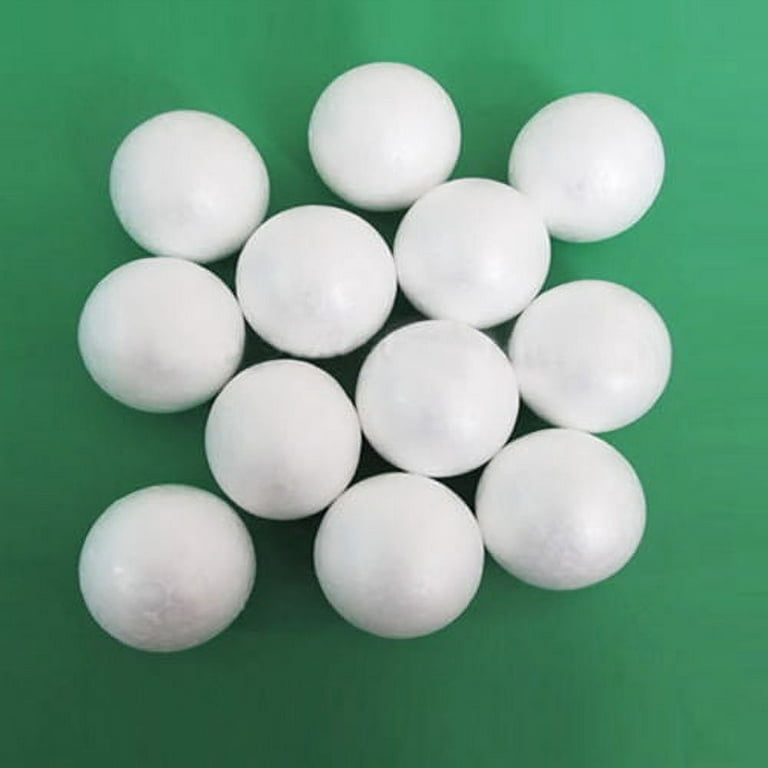 EXCEART 10 Pieces DIY Foam Balls Small Foam Balls Craft Foam Styrophome  Balls 1 Inch Polystyrene Balls Black Decor Foam Ball Pit White Foam Balls