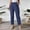 *Navy, variant on ClodeEU Women's High Waisted Elastic Waist Tapered Cropped Pants,Casual Trousers with Pockets Army Green,Women's Plus L