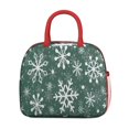 thumbnail image 2 of Womens Green Christmas Snowflake Pattern Lunch Box for Work,Insulated Lunch Bag for Women,Loncheras Para Mujer,Leakproof Adult Lunch Bag for Work,Beach,Travel,Picnic,Camping, 2 of 7
