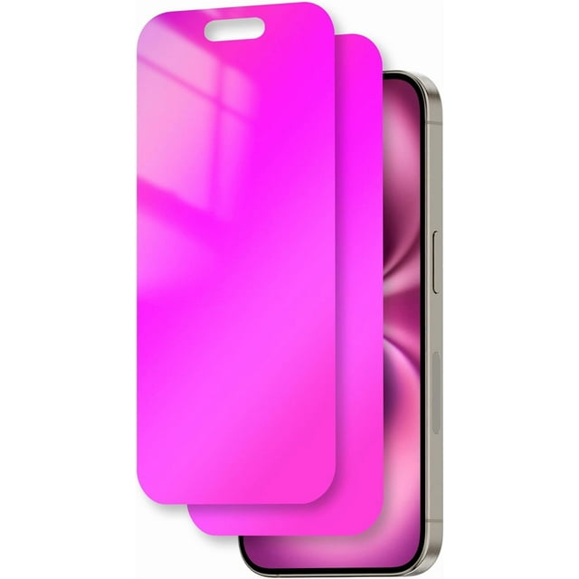 TEMOGU-for iPhone 16 Plus Privacy Screen Protector 6.7 inch Gradient Colorful 16Plus Tempered Glass 28° Anti-Spy Private Anti Blue Light Full Coverage Anti-Scratch HD Easy Installation Frame 2