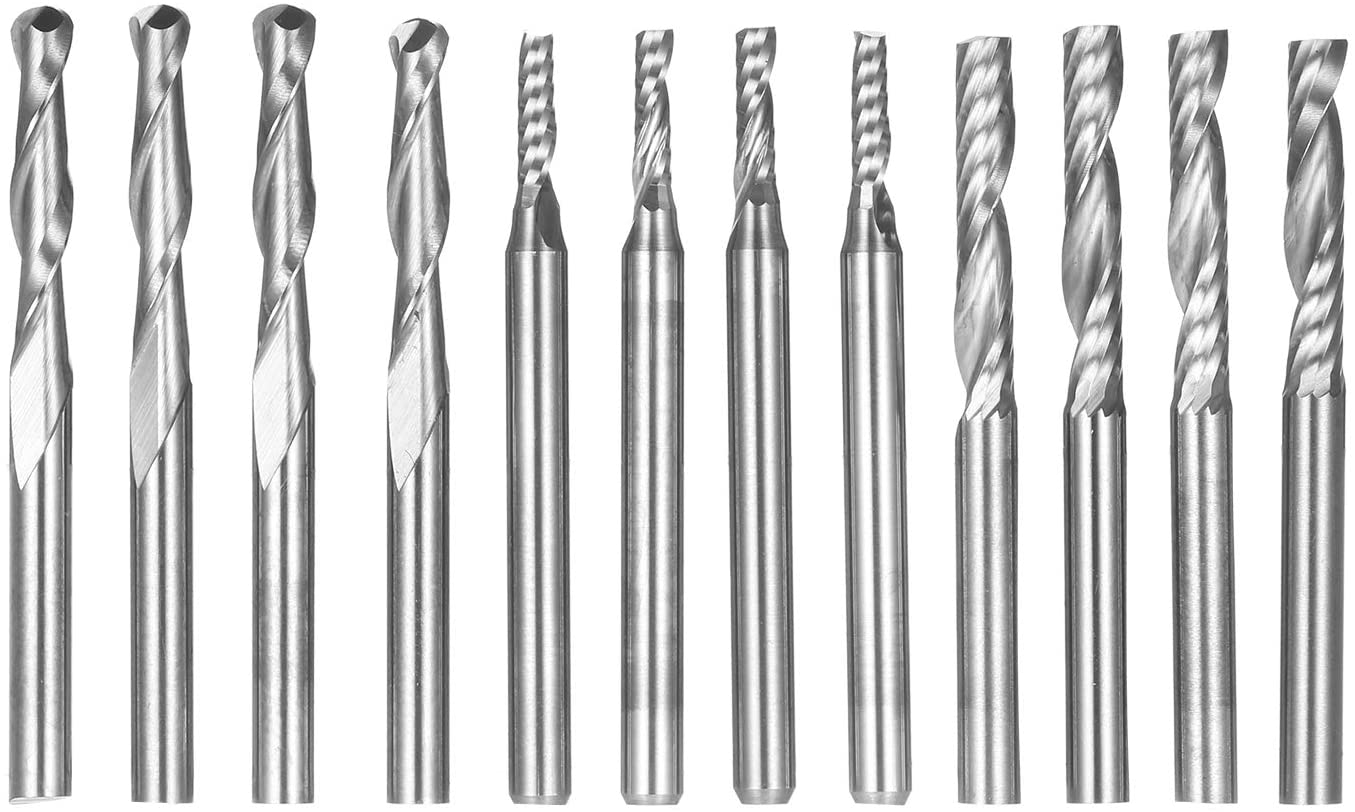 5pcs 2mm HSS Straight Shank 4 Flute End Mill Cutter CNC Drill Bit Tool