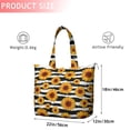 thumbnail image 4 of Black White Striped Sunflower Pattern Travel Tote Bags for Women Carry On,Large Weekender Bags for Women Travel,Multi Functional Duffle Bag for Work,Shopping,Sports, 4 of 5