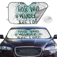 thumbnail image 3 of Lsque Not All Who Wander Are Lost1 Car Windshield Sun Shade | Accordion Folding Style Auto Shade for Car Truck SUV Van | Blocks UV Rays Sun Visor Protector | Small, 3 of 7