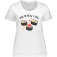 thumbnail image 3 of Inktastic Kawaii How I Roll Sushi Women's Plus Size T-Shirt, 3 of 5