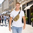 thumbnail image 5 of Clossjun Men Women Large Crossbody Bags Waistpacks With 3-Zipper Pockets Adjustable Belt Casual Bags Workout Traveling Running Daypacks Black, 5 of 5