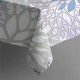 thumbnail image 5 of Blue Floral Leaf Pattern Square Tablecloth,Waterproof Square Table Cover,Wipeable Spillproof Washable Table Cover for Home Kitchen Party Decor 60"x60"(152x152cm), 5 of 6