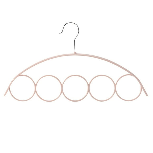 LNGOOR Clothes Hangers Lumbar Support Pillow Shawl Scarf Hanger Belt Tie 5 Ring Rack Organizer Holder Hook Display Hanger Storage Containers