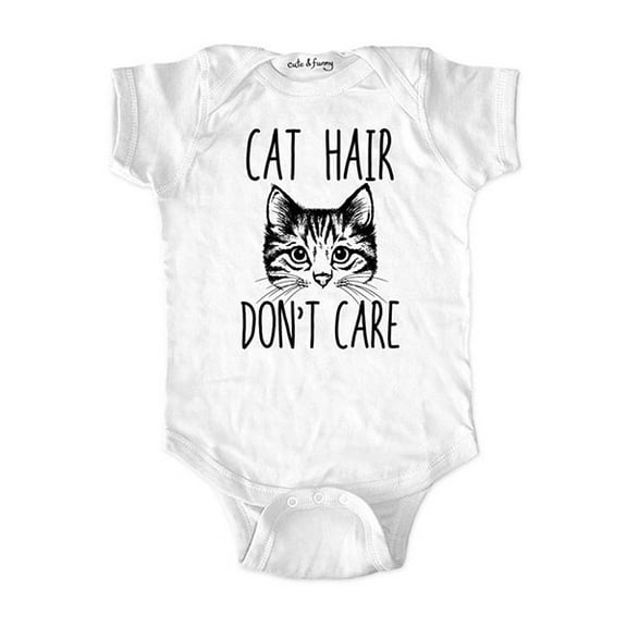 Cat hair don't care (design4) - wallsparks cute & funny Brand - baby one piece bodysuit - Great baby shower gift!