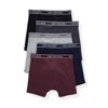 Men's Van Heusen 193PB16 Cotton Boxer Briefs - 5 Pack (Char/Grey/Navy/ Stripe L)