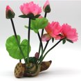 thumbnail image 4 of Artificial Lotus Flower Ornament Faux Resin Flower Arrangement For Fish Tank Landscaping Decoration, 4 of 8