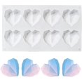thumbnail image 1 of 2 Pack 8 Grid Diamond Heart Shape Silicone Cake Chocolate Mold Silicone Baking Tray Mold for DIY Cake Mousse Dessert 3D Diamond Love Heart Shape Mold, 1 of 5
