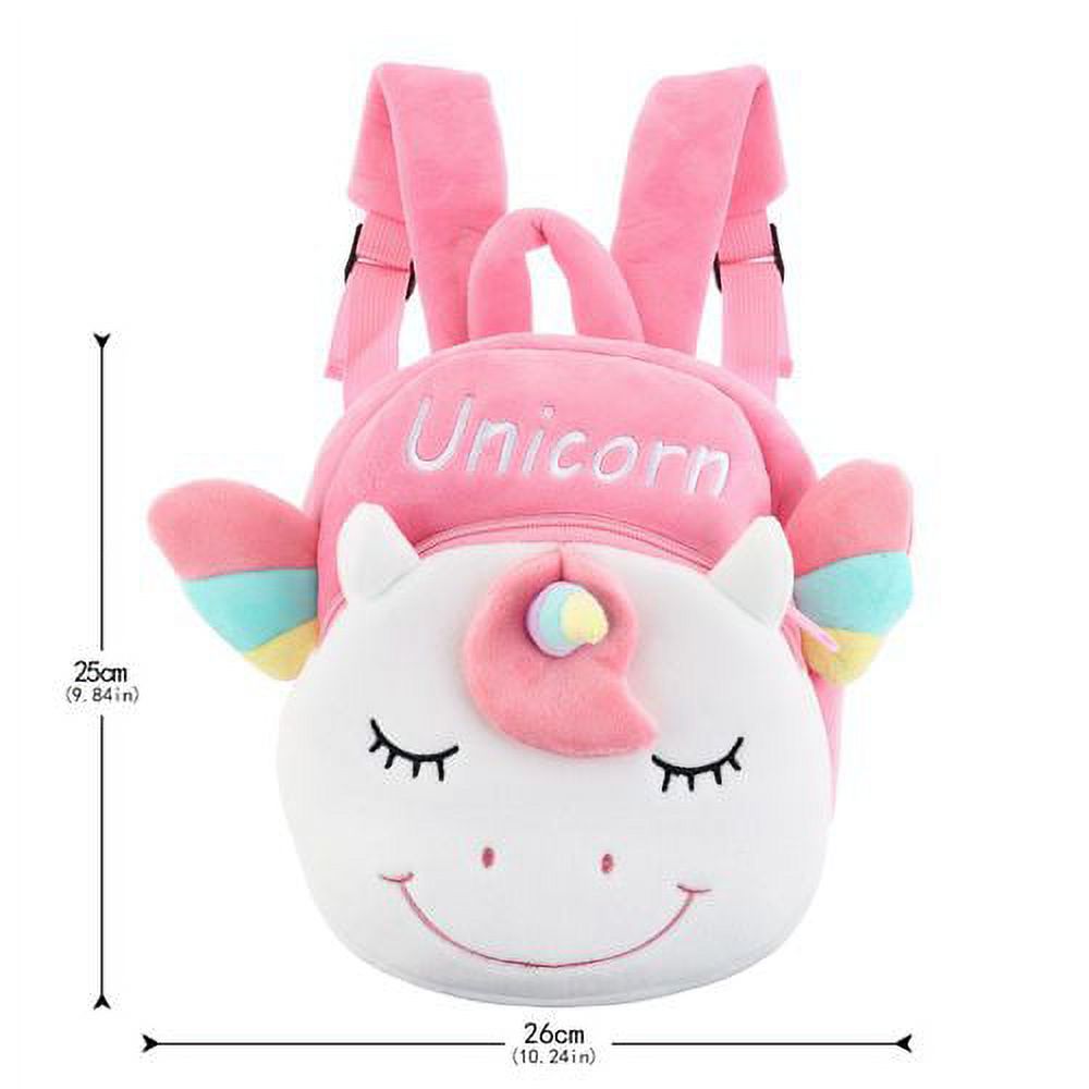Yaoping 1 PCS Toddler Plush Unicorn Backpack, Boys and Girls Cute Plush Animal Small Daycare Backpack for Little Kids - image 2 of 5