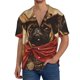 thumbnail image 1 of Fotbe Western French Bulldog Cowboy Camisa Estampada de Manga Corta para Hombre, Casual de Verano, Estilo Playero, Sin Arrugas-3X-Large, 1 of 5