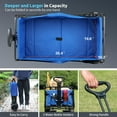 thumbnail image 4 of Collapsible Wagon, 350 Lbs Capacity Outdoor Folding Camping Wagons, Grocery Portable Utility Cart, Adjustable Rolling Carts, All Terrain Sports Wagon with Big Wheels, 4 of 7