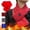 A_ Red Scarf, variant on Unisex Three Level Adjust Thermal Neck Wrap Plush Usb Charging Neck Guard for Winter Skiing Morning Outdoor Commutes Gray