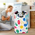thumbnail image 5 of Yayeee Freestanding Laundry Hamper with Handle Collapsible Large Storage Basket for Clothes, Colorful Round, 5 of 7
