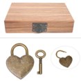 thumbnail image 1 of 2 Sets Mini Metal , Vintage Heart Shape  With Keys For Luggage Diary Book 30x39mm, 1 of 8
