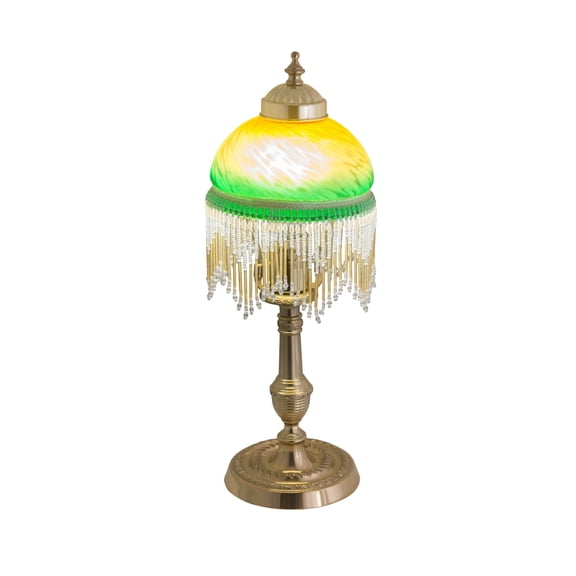 Meyda Tiffany 202652 Victorian One Light Mini Lamp from Roussillon collection in Bronze/Dark finish, 5.75 inches