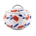 thumbnail image 1 of Qeeadeea Ceramic Sugar Pot With Lid, Solid Print Pattern Sugar Bowl With Spoon, Porcelain Spice Jar, Kitchen Decoration Storage-D-14oz, 1 of 6