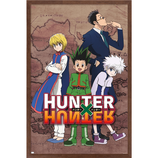 Hunter X Hunter - Map Wall Poster, 14.725" x 22.375", Framed - Walmart.com