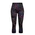 thumbnail image 4 of SCRAWLGOD Halloween Spider Web Print Capri Leggings for Women Slim Stretch High Waisted Capri Yoga Leggings with Pockets for Women Non See Through Tummy Control Yoga Pants, XS, 4 of 7