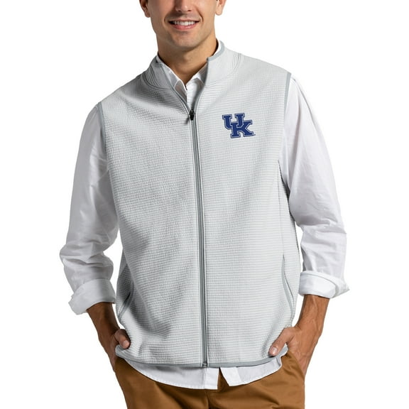 Men's League Collegiate Wear Gray Kentucky Wildcats Summit Full-Zip Vest