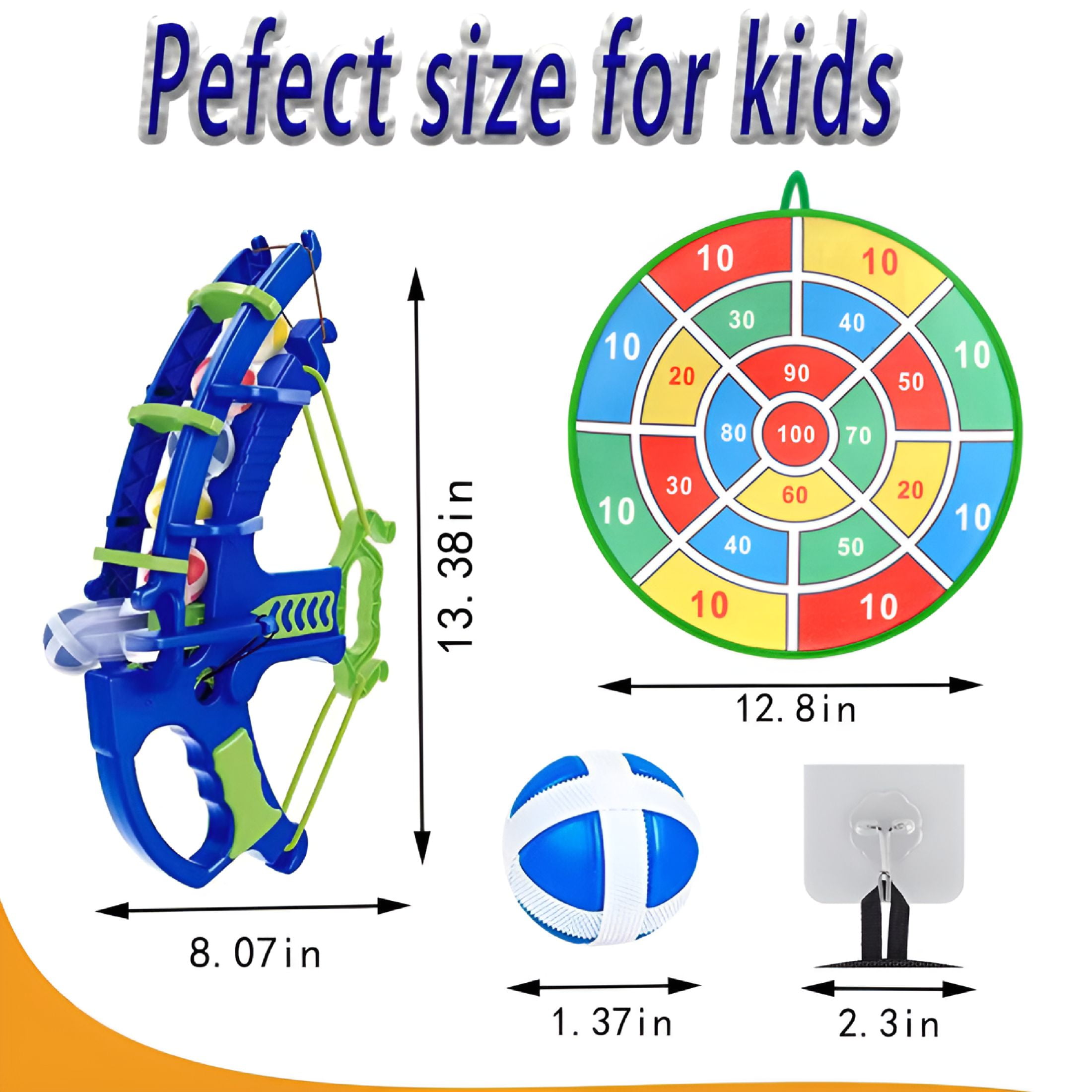 BESTSKY 2026 New Bow and Arrow for Kids 4-6 Youth Sticky Balls Bow and Arrow Toy Archery Toy Set Outdoor Toys Family Games Sports Toys Gifts Ideas for Kids Age 8 9 10 11 12 13 14 Year Old Boys