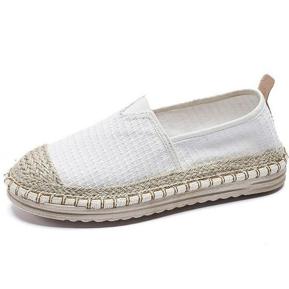 Women's Slip-On Espadrilles for Women- Breathable Canvas Fisherman Shoes, Handwoven Cotton & Linen Flats, Women's Flats Comfortable Summer Casual Loafers, Lightweight & Stylish
