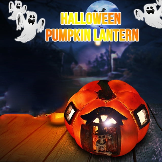 TIMIFIS Halloween Decorations Skeleton Halloween Lantern Skull Jack-O'-Lantern With LED Lights Home Decorations