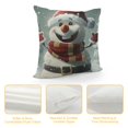thumbnail image 4 of Ollo0ord Christmas Snowman and Print Throw Pillow Cases Decorative Cushion Covers for Couch Bed Sofa Farmhouse White, 4 of 5