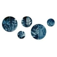 thumbnail image 2 of Designart "Retro Wildflowers In Shades Of Blue VI" Floral Metal Wall Art Set of 5 Piece, 2 of 5