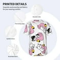 thumbnail image 3 of Zufioo French Bulldog Duck Print Men's Baseball Short Sleeve, Moisture Wicking Button-Down Hip Hop Tee-XX-Large, 3 of 7