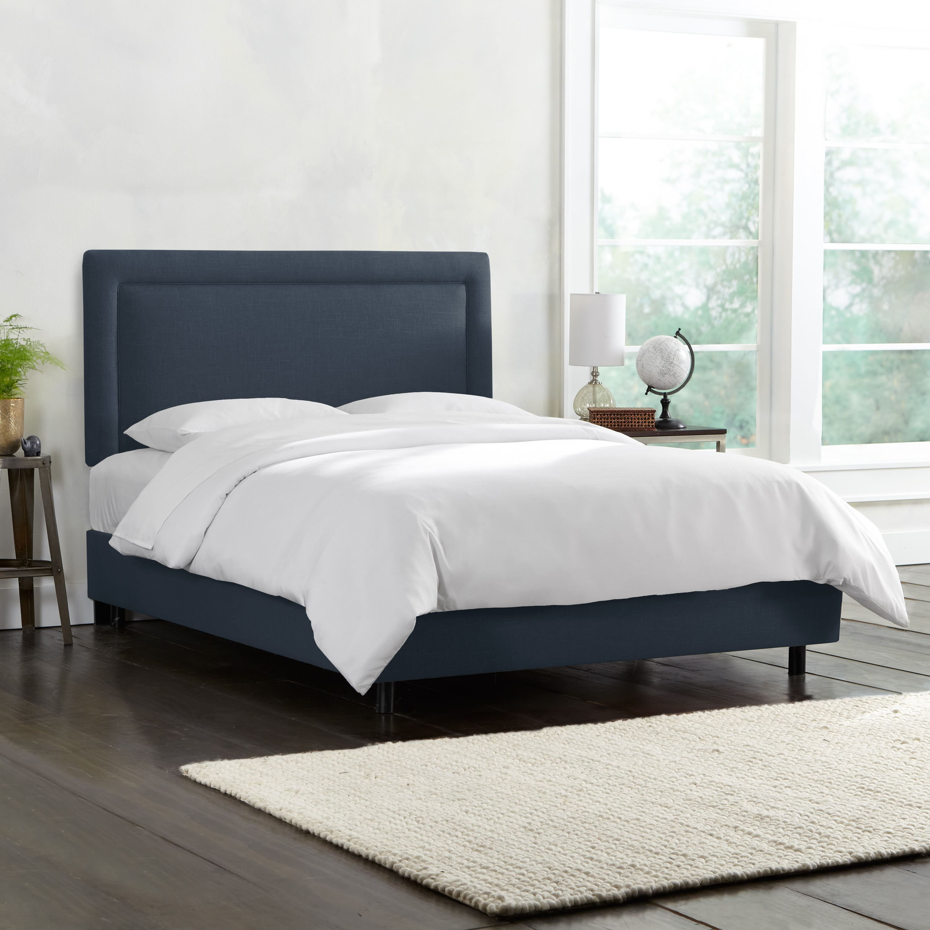 Skyline Furniture Mfg Skyline Furniture Border Bed in Linen Ocean