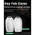 thumbnail image 3 of Key Fob Cover Compatible with Toyota Fortuner RAV4 Prime Tacoma Camry XSE Corolla Cross Land Cruiser CHR Hilux Tundra Highlander Grand Highlander Crown 2016-2026 4 Button Keychain,A White, 3 of 9