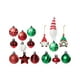 thumbnail image 5 of 32 piezas de adornos navideños, bolas navideñas, manualidades para decorar el árbol de Navidad. rojo verde, 5 of 8