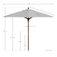 thumbnail image 5 of California Umbrella  9-ft. Round Marenti Wood-framed Olefin Patio Umbrella (No Base) Natural, 5 of 5
