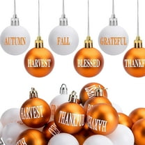 nvzhuang Thanksgiving Decorative Ball Set, 18 Pcs Wood Letter Print Tree Hanging Ornaments for Home, Party