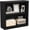 Black, variant on PLAMLE 2 Tier Wooden Bookshelf, Wide Freestanding Open Bookcase, Modern Storage Display Shelf for Living Room, Home Office, Study Room