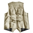 thumbnail image 4 of Pejock Men's Suede Vest with Metal Buttons, Lightweight Polyester Waistcoat for Formal, Casual and Office Wear, Long Sleeve Blazer Style Jacket, 4 of 7