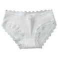 thumbnail image 1 of AWZXDE Culottes pour Femmes, Logo à Lettres Personnalisé, Taille Basse, Tanga Rayé, Bikini String Invisible, Quotidien, Blanc, G, 1 of 3
