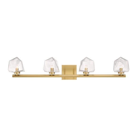 Castello 4-Light Bathroom Vanity Light in Warm Brass