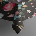 thumbnail image 3 of Pioneer Flower Floral Print Pattern Rectangle Tablecloth 60"x84",Waterproof Polyester Rectangle Table Cloth, Wipeable Spillproof Polyester Tablecloth for Dining, Camping, Indoor and Outdoor, 3 of 5