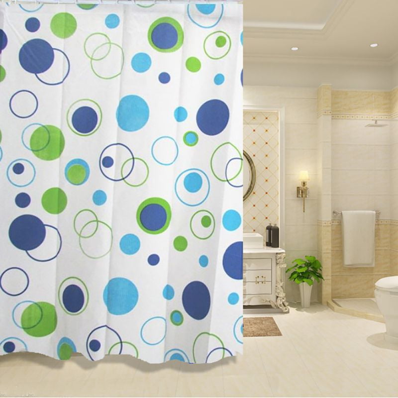 180 x 200 cm Solid White Polyester VALNEO Shower Curtain PVC Free Washable Waterproof 71 x 79 Inches Mildew Free Anti-Mould 